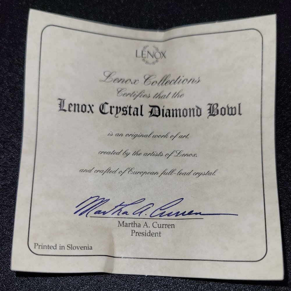 Lenox Crystal Diamond Bowl